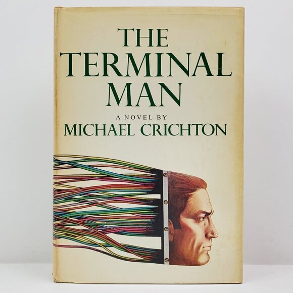 Michael Crichton Terminal Man 1972 Book Hardcover VTG Sci-Fi Potentially Unread - Picture 1 of 14